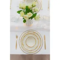 Салатник Доляна Organic Gold, 320 мл, d=12.5 см, фарфор, белый