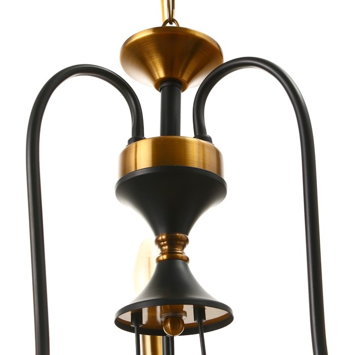 Люстра Люстра "Элимин" 3хЕ14 40Вт черно-золотой 56х75х56 см BayerLux