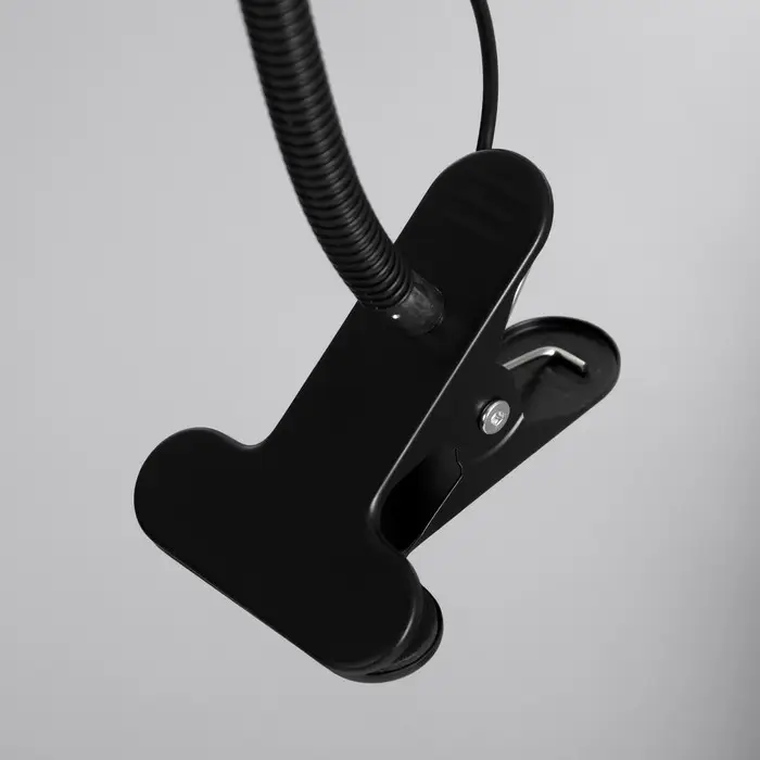 Лампа настольная RISALUX &laquo;Офисный чёрный&raquo;, светодиодная, на прищепке, от USB, 11&times;7.5&times;60.5 см