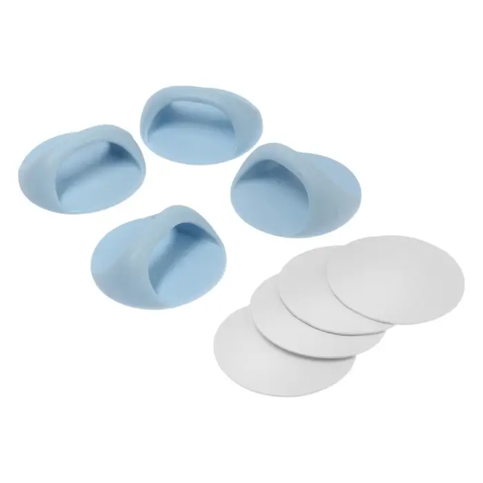 Ручка самоклеящаяся, голубой цвет, 4 шт. в наборе, d=65 мм