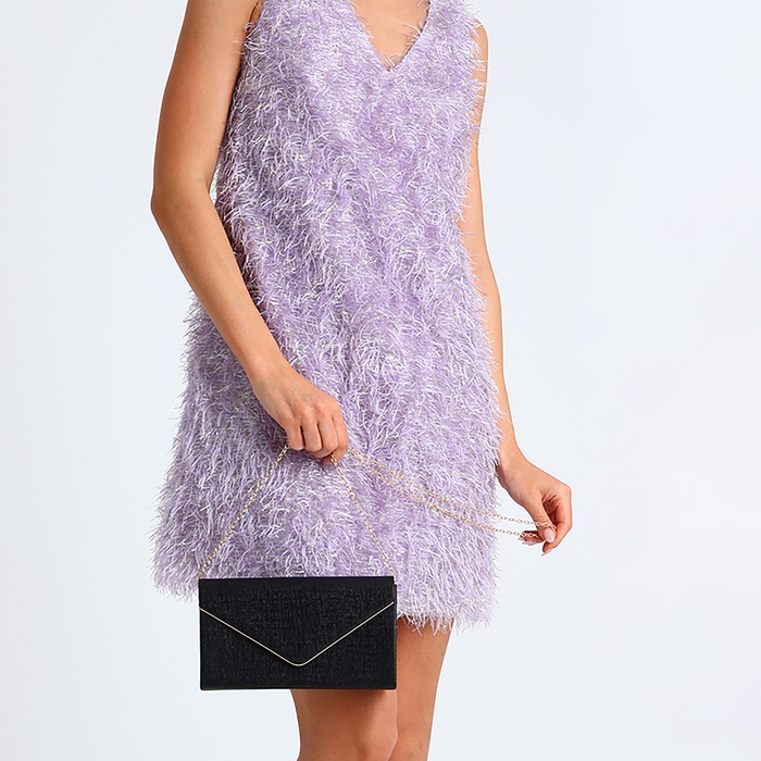 Сумка-клатч на магните, цвет чёрный