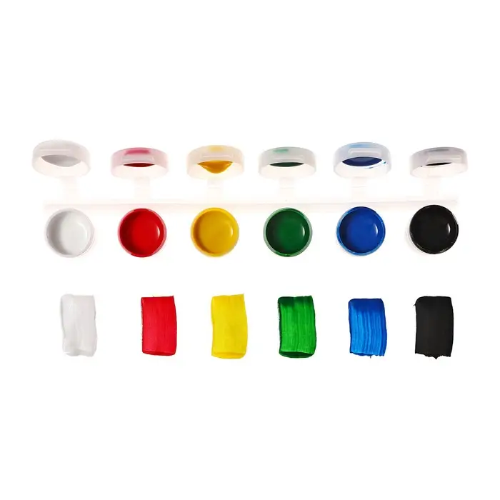 Краска акриловая, набор 6 цветов х 5 мл, Shine, Calligrata Kid, ГЛЯНЦЕВЫЕ (повышенное содержание пигмента), морозостойкие Краска акриловая, набор 6 цветов х 5 мл, Shine, Calligrata Kid, ГЛЯНЦЕВЫЕ (повышенное содержание пигмента), морозостойкие