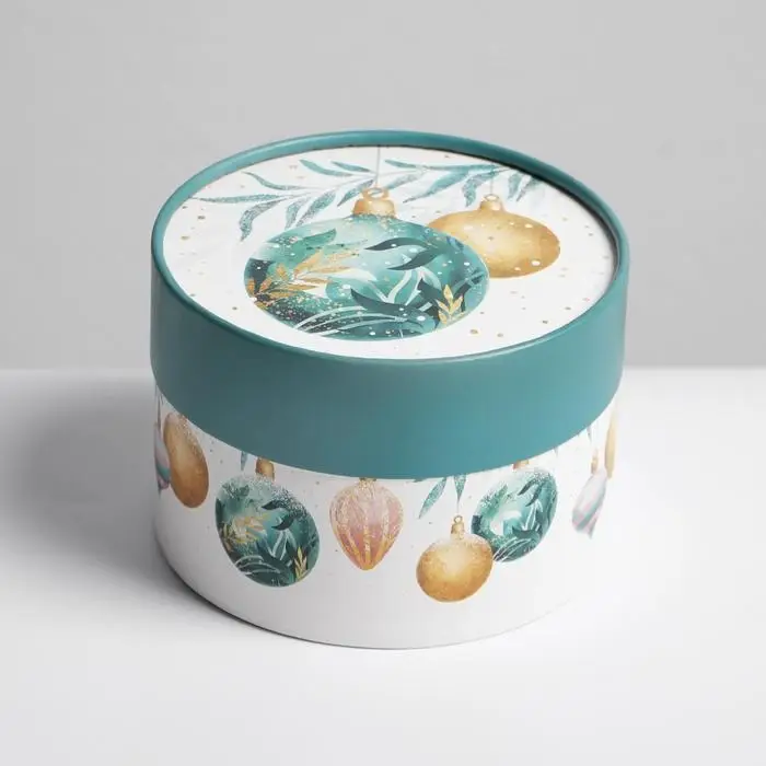 Коробка подарочная &laquo;Новогодние игрушки&raquo;, 12&times;8 см, Новый год