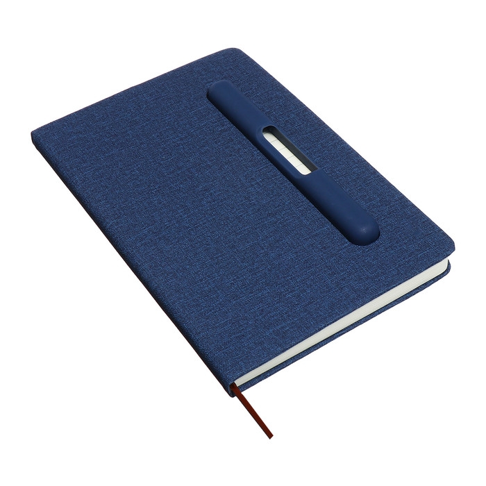 Ежедневник недатированный A5, 96л, лин, держатель для телефона/планшета/ручки, Синий Ежедневник недатированный A5, 96л, лин, держатель для телефона/планшета/ручки, Синий