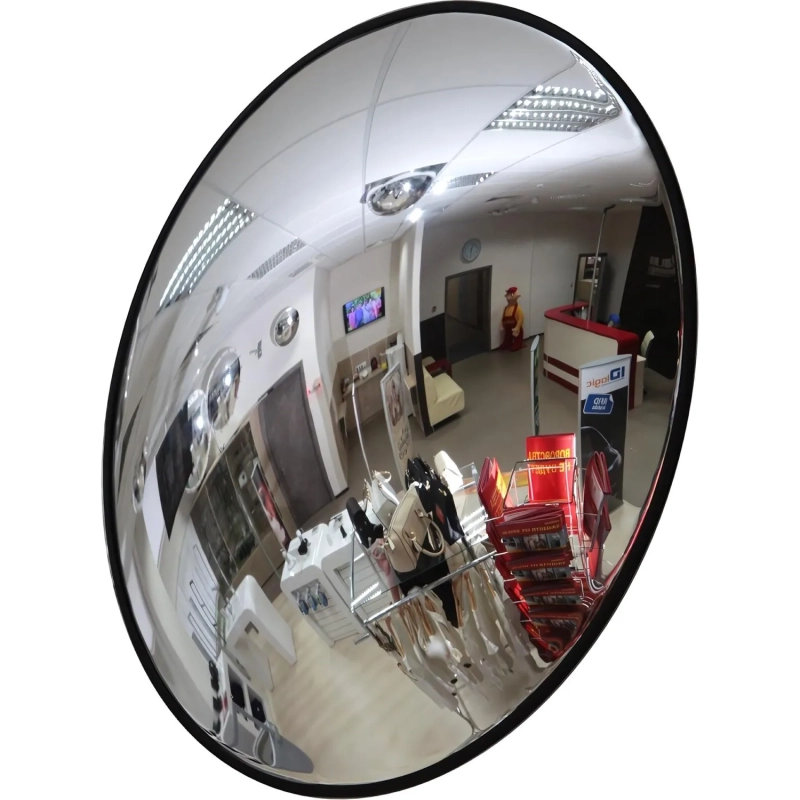 Зеркало круглое противокражное обзорное 430 мм с черным квитомвнутреннее