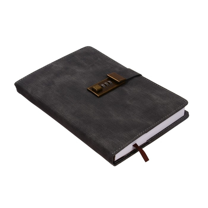 Ежедневник недатированный, обложка ПВХ, формат А5, 140 листов в клетку, с кодовым замком, МИКС Ежедневник недатированный, обложка ПВХ, формат А5, 140 листов в клетку, с кодовым замком, МИКС