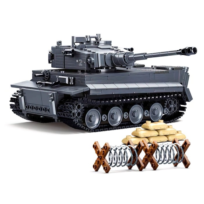 Конструктор Механо «Немецкий танк TIGER», радиоуправление, 814 деталей Конструктор Механо «Немецкий танк TIGER», радиоуправление, 814 деталей
