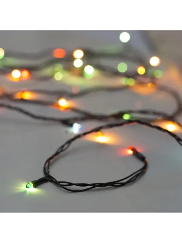 Гирлянда &laquo;Нить&raquo; 3 м, IP20, тёмная нить, 30 ламп, 8 режимов, 220 В, свечение мульти
