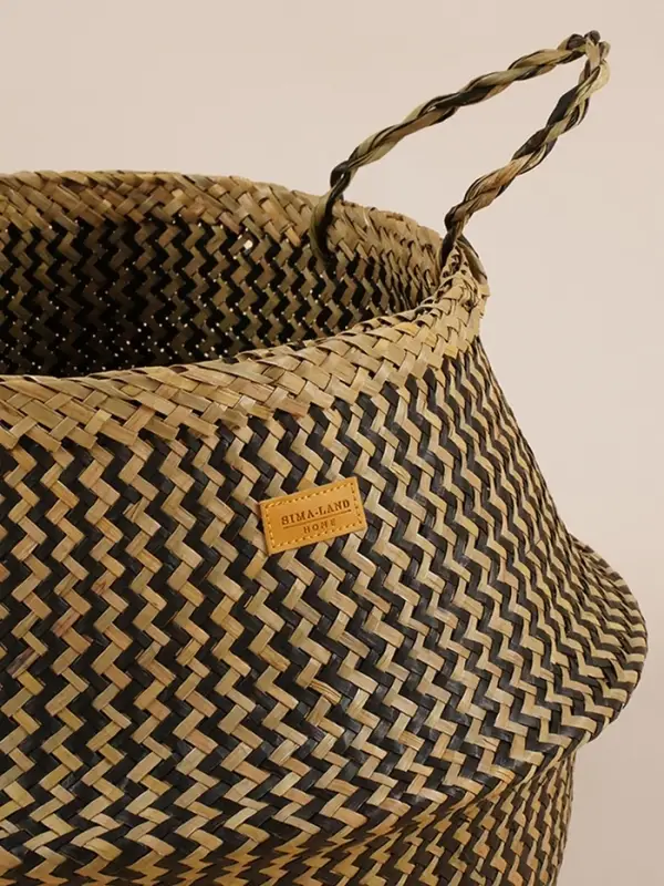 Корзина для белья плетеная круглая SL Home &laquo;Сорренто&raquo;, камыш, 35&times;45 см