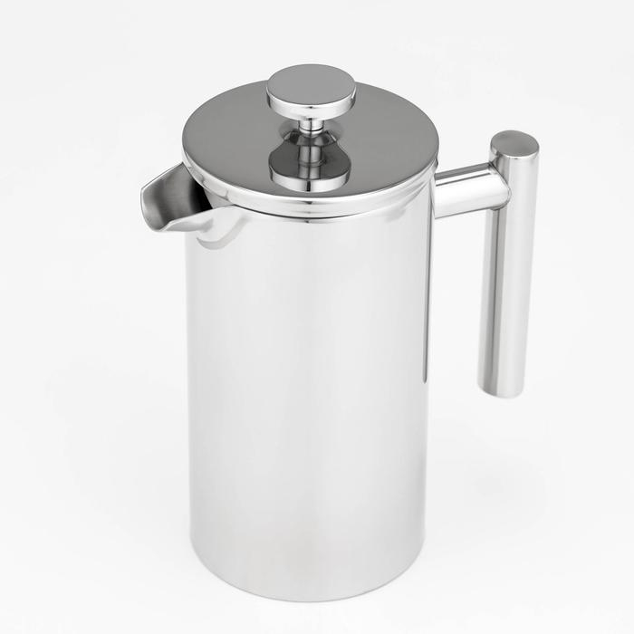 Френч-пресс из нержавеющей стали «Моко», 1 л, цвет хромированный Френч-пресс из нержавеющей стали «Моко», 1 л, цвет хромированный