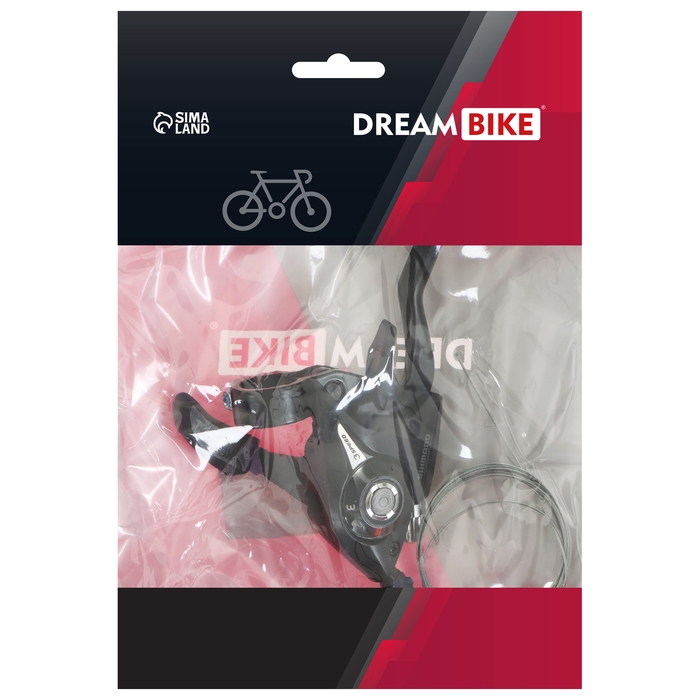 Шифтер Dream Bike, с тормозной ручкой, левый, 3 скорости Шифтер Dream Bike, с тормозной ручкой, левый, 3 скорости