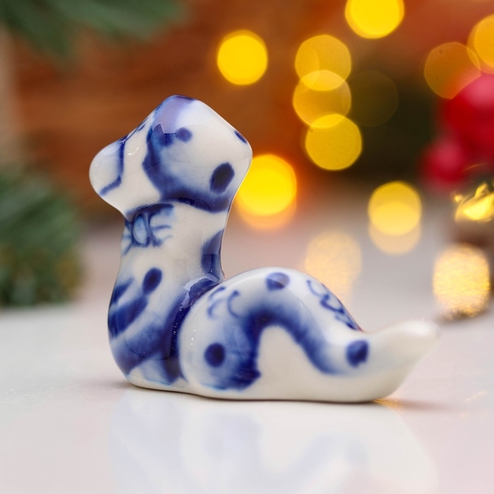 Сувенир Сувенир "Змей Мотя" 5,5х7,5 см, гжель