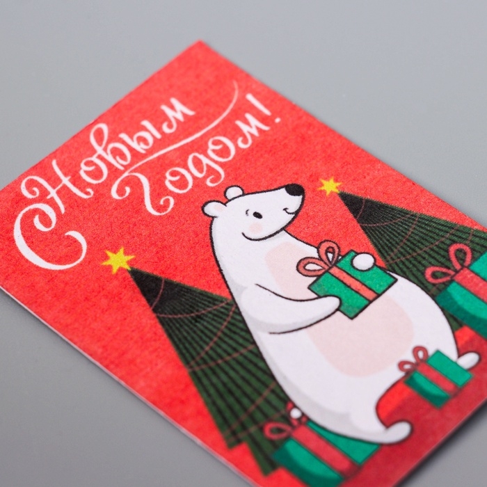 Набор открыток с семенами  Набор открыток с семенами "Вырасти сам" "С новым годом" 5*7см