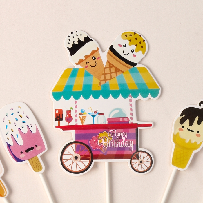 Набор топперов «Сладкая вечеринка», набор 10 шт. Набор топперов «Сладкая вечеринка», набор 10 шт.