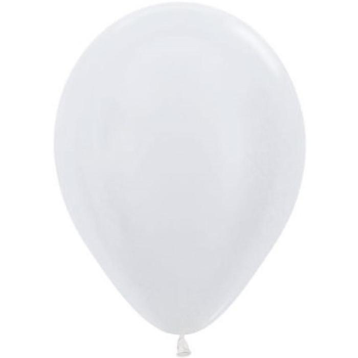 Шар латексный 12 Шар латексный 12", перламутр, белый, набор 50 шт.