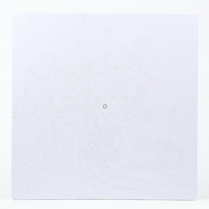 Роспись часов по номерам «Утренний натюрморт», 30 х 30 см