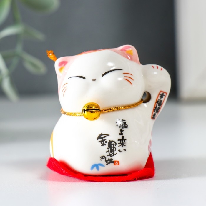 Сувенир керамика Сувенир керамика "Манэки-нэко - пухлые щёчки" 4,5х3,8х4,6 см набор 5 шт