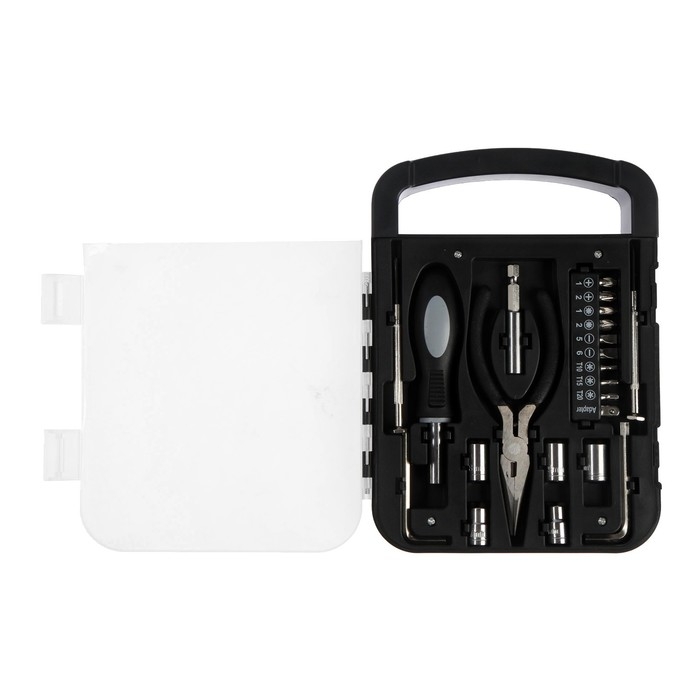 Набор инструментов ТУНДРА, подарочный пластиковый кейс, 22 предмета Набор инструментов ТУНДРА, подарочный пластиковый кейс, 22 предмета