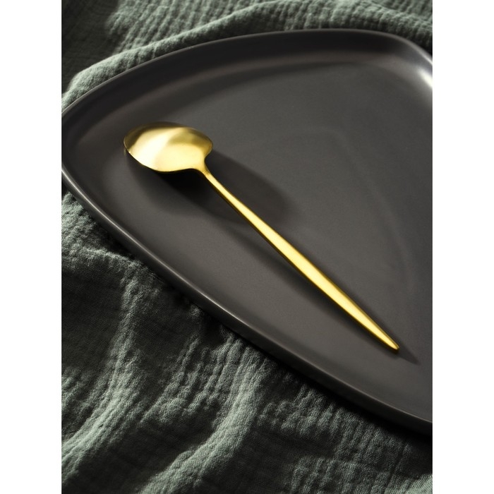 Ложка столовая из нержавеющей стали Magistro &laquo;Оску базис&raquo;, длина 19,5 см, цвет золотой