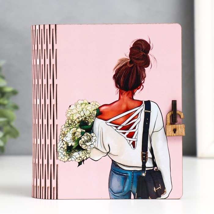 Шкатулка-книга  Шкатулка-книга "Девушка" 14х12х5 см