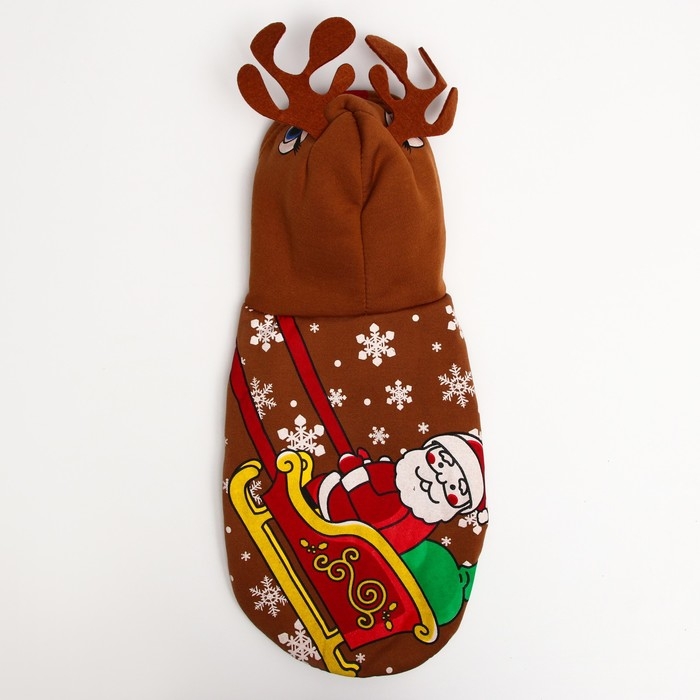 Толстовка Толстовка "Олень с рожками", XL (ДС 40, ОГ 50 см)