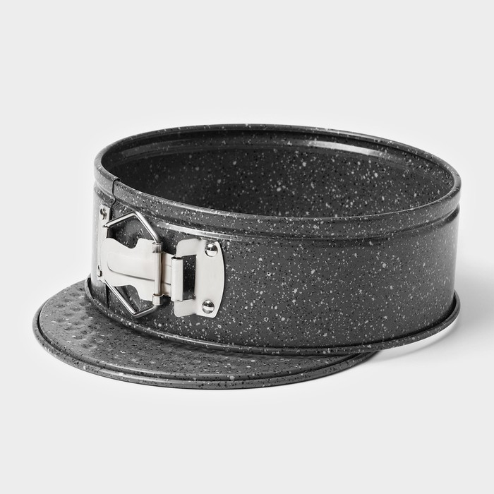 Форма для выпечки Доляна &laquo;Мрамор&raquo;, 17&times;7 см, съёмное дно, антипригарное покрытие, цвет серый