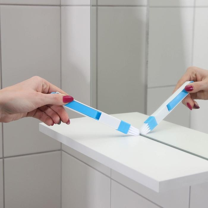 Щётка-кисть для очистки окон и узких проёмов Доляна, с совочком-скребком, цвет МИКС Щётка-кисть для очистки окон и узких проёмов Доляна, с совочком-скребком, цвет МИКС