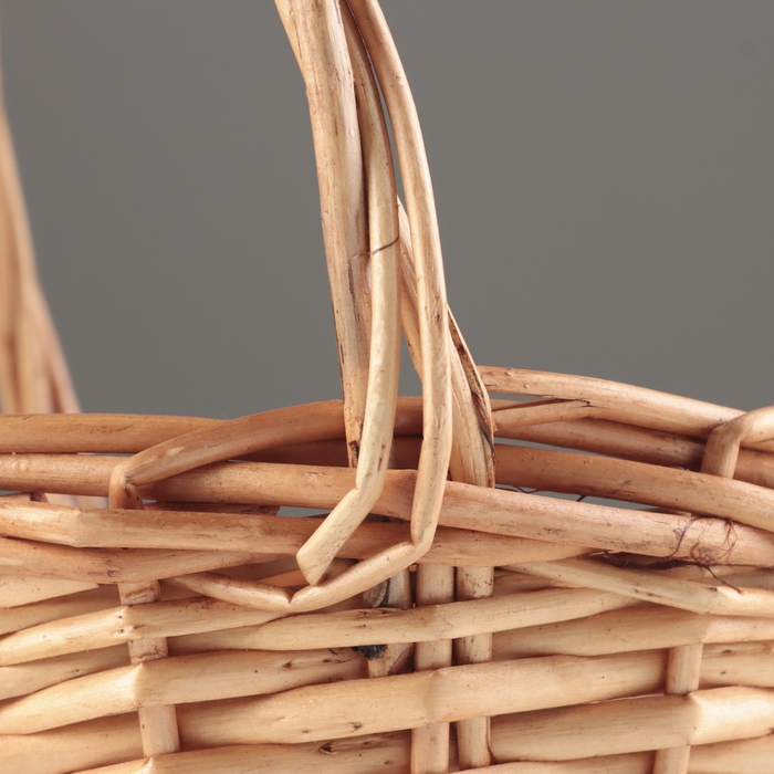 Корзина плетеная, D22xH10xHH25, медовый, ива Корзина плетеная, D22xH10xHH25, медовый, ива