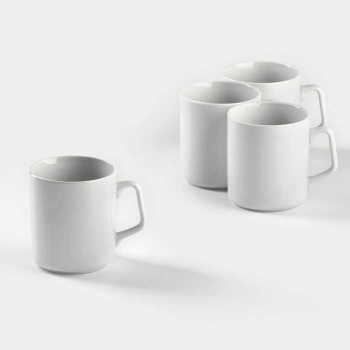 Набор фарфоровых кружек «Эльза», 350 мл, 4 предмета Набор фарфоровых кружек «Эльза», 350 мл, 4 предмета