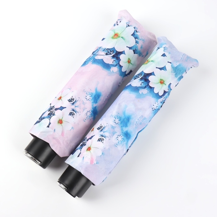 Зонт механический «Воздушные цветы», эпонж, 4 сложения, 8 спиц, R = 48/55 см, D = 110 см, цвет МИКС Зонт механический «Воздушные цветы», эпонж, 4 сложения, 8 спиц, R = 48/55 см, D = 110 см, цвет МИКС