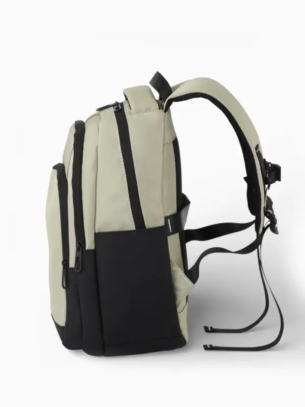 Рюкзак, 27*14*38,5 см, 2 отд 3н/карм, Комби, Водонепрон. дно, зеленый/черн