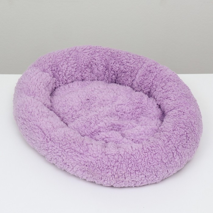 Лежанка для собак и кошек «Уют», мягкий мех, 45 х 35 х 11 см, фиолетовая Лежанка для собак и кошек «Уют», мягкий мех, 45 х 35 х 11 см, фиолетовая
