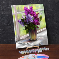 Картина по номерам на холсте с подрамником «Ароматная сирень», 40 х 50 см Картина по номерам на холсте с подрамником «Ароматная сирень», 40 х 50 см