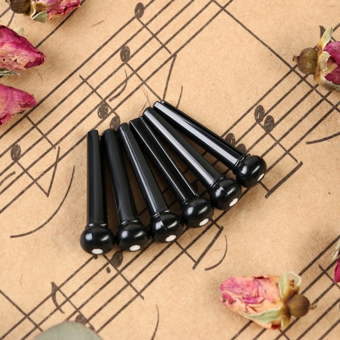 Набор фиксаторов струн Music life, 6 штук, черный Набор фиксаторов струн Music life, 6 штук, черный