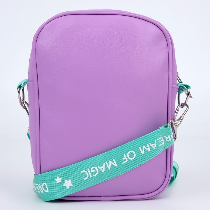 Сумка на ремешке детская для девочки «Единорог на луне», 15×5×21