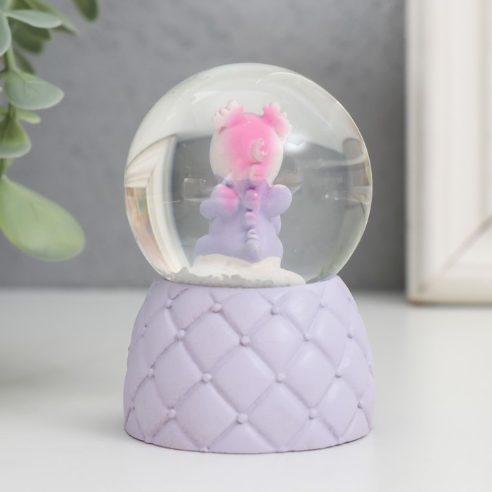 Сувенир полистоун водяной шар свет Сувенир полистоун водяной шар свет "Малыш-динозаврик" МИКС 4х4х6,7 см