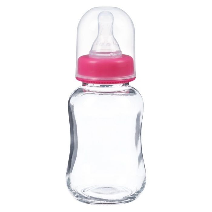 Бутылочка для кормления, классическое горло, стекло, быстрый поток, от 6 мес., 150 мл., цвет МИКС Бутылочка для кормления, классическое горло, стекло, быстрый поток, от 6 мес., 150 мл., цвет МИКС