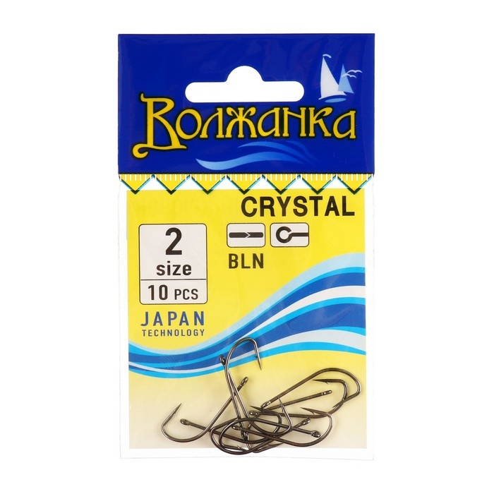 Крючки  Крючки "Волжанка" Crystal № 2, 10 шт