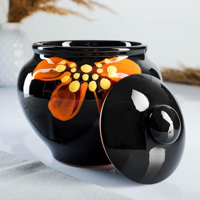 Набор горшков "Подарочный с ухватом" 4х0,85л / 27х21х13см, божья коровка