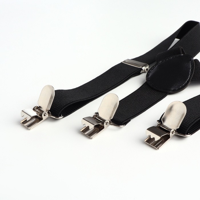 Подтяжки детские «Выбражулька», ширина 2.5 см, цвет чёрный