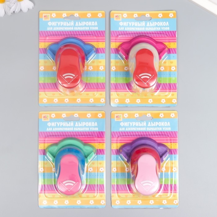 Дырокол для скругления углов размер 2-2,5 см МИКС 5,5х8х8 см Дырокол для скругления углов размер 2-2,5 см МИКС 5,5х8х8 см