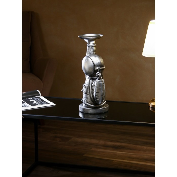 Подставка для мелочей «Космонавт», полистоун, 47 см, цвет серебро Подставка для мелочей «Космонавт», полистоун, 47 см, цвет серебро