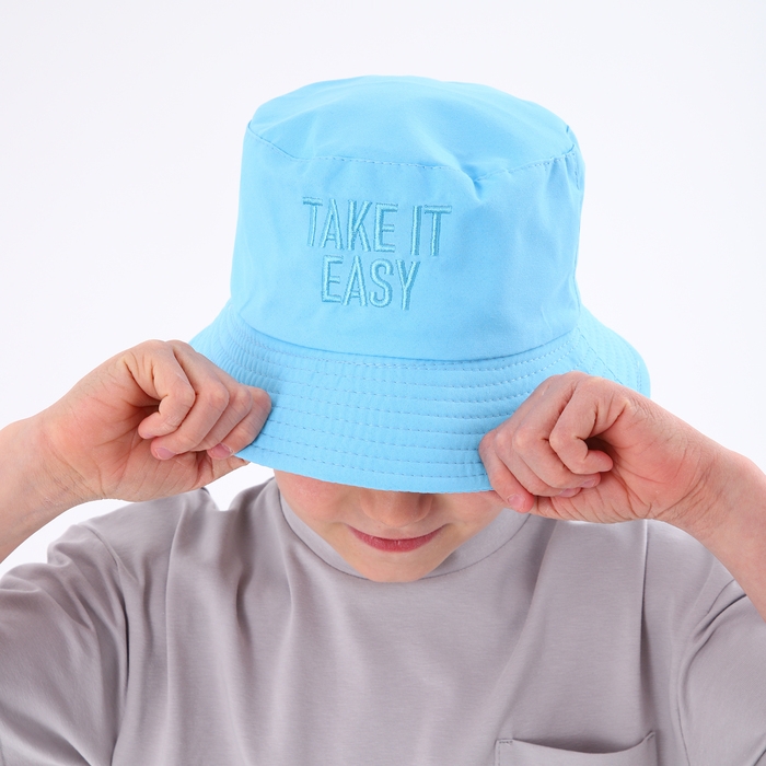 Панама детская для мальчика Easy, цвет голубой, р-р 54 Панама детская для мальчика Easy, цвет голубой, р-р 54