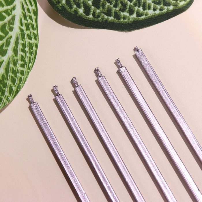 Набор свечей в торт, 6 штук Набор свечей в торт, 6 штук "Лавандовый металлик", 15 см