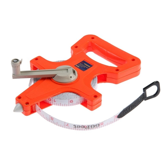 Рулетка геодезическая ТУНДРА, фиберглассовая лента, 20 м Рулетка геодезическая ТУНДРА, фиберглассовая лента, 20 м