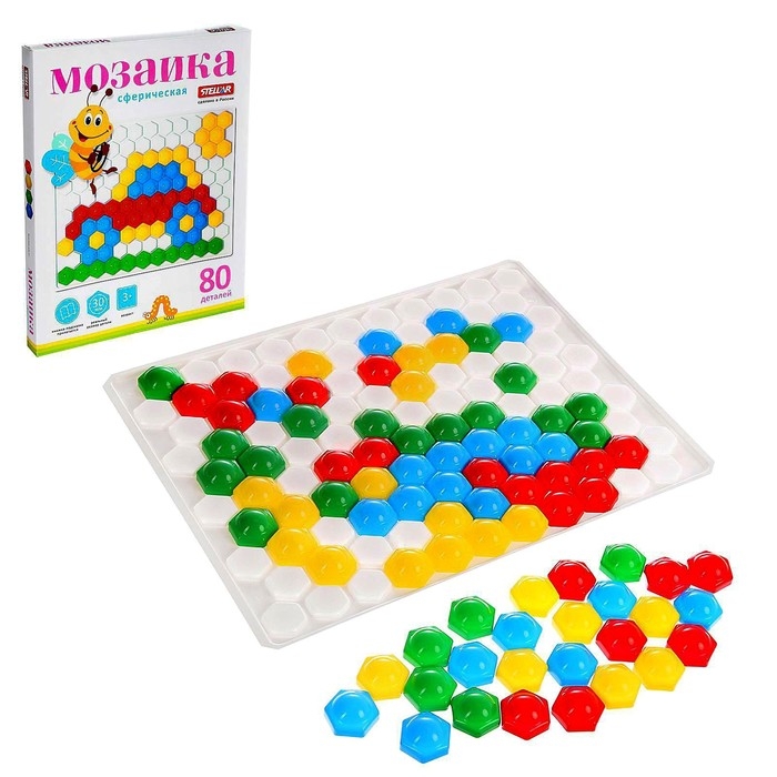 Мозаика, диаметр 30 мм, 80 деталей, сферическая Мозаика, диаметр 30 мм, 80 деталей, сферическая