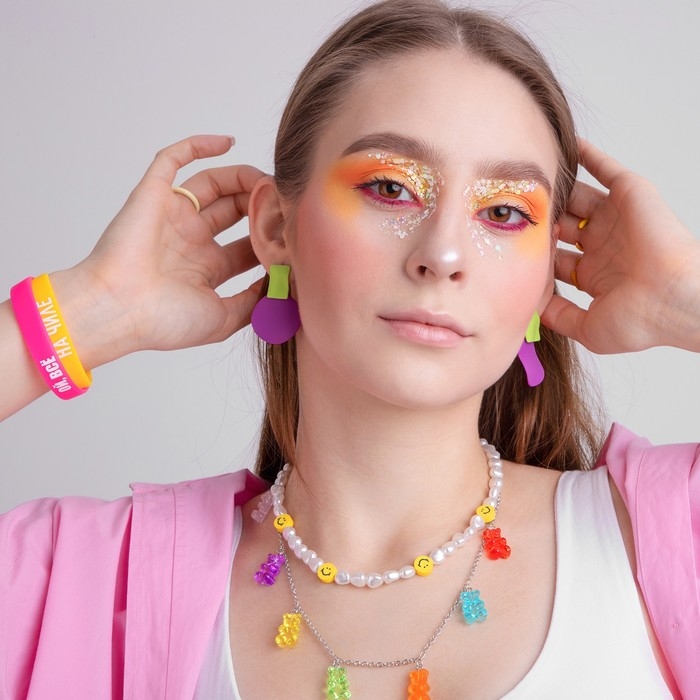 Силиконовый браслет «На чиле» женский, цвет жёлтый, 18 см Силиконовый браслет «На чиле» женский, цвет жёлтый, 18 см