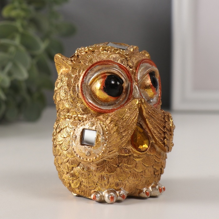 Сувенир полистоун Сувенир полистоун "Совушка - секрет, страза капля" 7,5х6,5х8,5 см