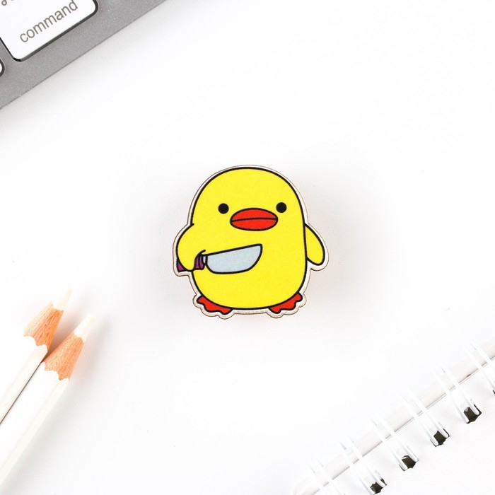 Значок «Опасная утка», 3 х 3 см Значок «Опасная утка», 3 х 3 см