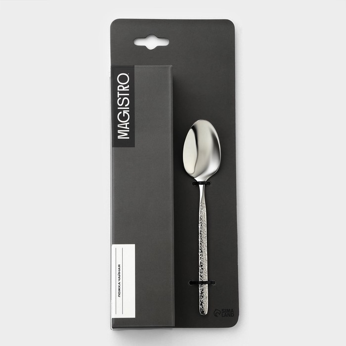 Набор ложек чайных из нержавеющей стали Magistro «Олин», длина 13 см, 6 шт, цвет серебряный Набор ложек чайных из нержавеющей стали Magistro «Олин», длина 13 см, 6 шт, цвет серебряный